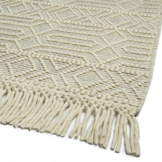 Kaleen Mara Collection Ivory Steel Throw Rug 18" x 18"