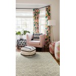 Kaleen Mara Collection Ivory Black Throw Rug 18" x 18"