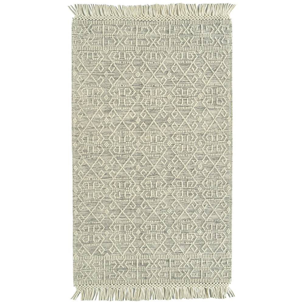 Kaleen Mara Collection Ivory Black Runner 2'3" x 8'