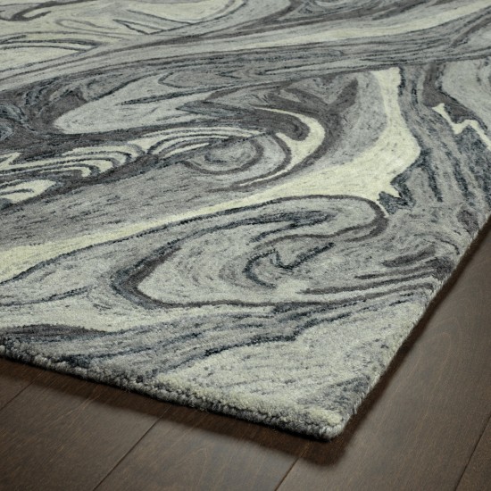 Kaleen Marble Collection Light Grey Runner 2'6" x 8'