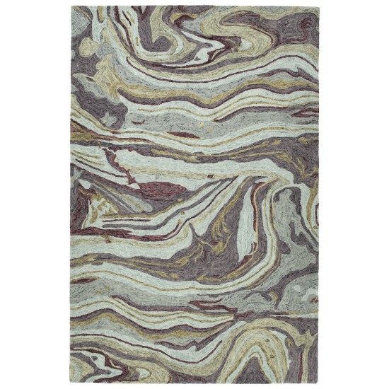 Kaleen Marble Collection Dark Aubergine Throw Rug 2' x 3'