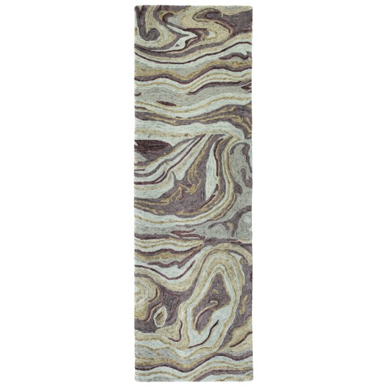 Kaleen Marble Collection Dark Aubergine Throw Rug 2' x 3'