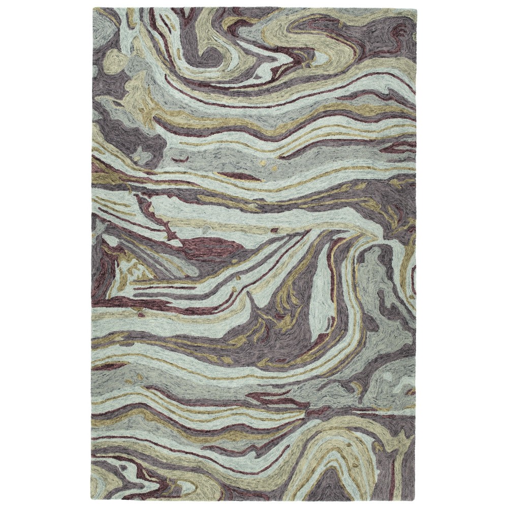 Kaleen Marble Collection Dark Aubergine Area Rug 3'6" x 5'6"