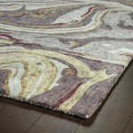 Kaleen Marble Collection Dark Aubergine Area Rug 3'6" x 5'6"