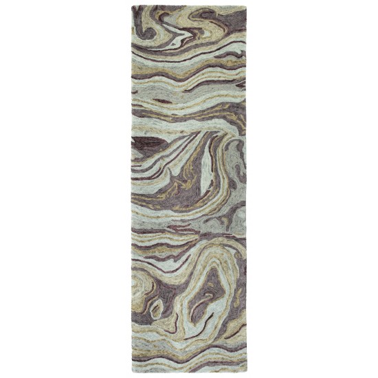 Kaleen Marble Collection Dark Aubergine Area Rug 3'6" x 5'6"