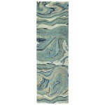 Kaleen Marble Collection Dark Teal Area Rug 9'6" x 13'
