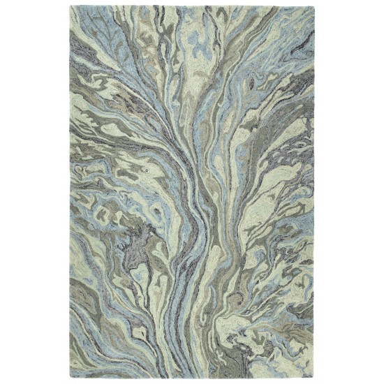 Kaleen Marble Collection Blue Sky Throw Rug 2' x 3'