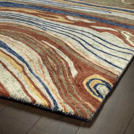 Kaleen Marble Collection Dark Multi Throw Rug 2' x 3'