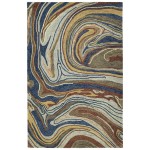 Kaleen Marble Collection Dark Multi Area Rug 3'6" x 5'6"