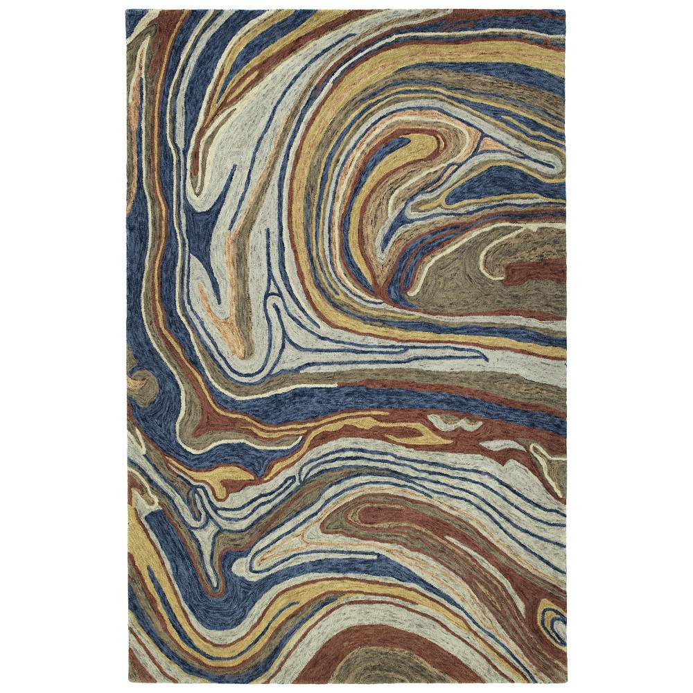 Kaleen Marble Collection Dark Multi Area Rug 5' x 7'9"