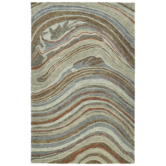 Kaleen Marble Collection Dark Grey Area Rug 5' x 7'9"