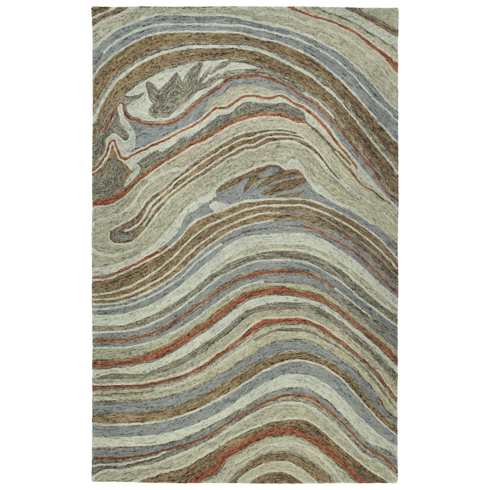 Kaleen Marble Collection Dark Grey Area Rug 5' x 7'9"