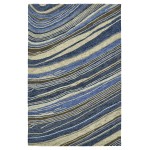 Kaleen Marble Collection Dark Blue Throw Rug 2' x 3'