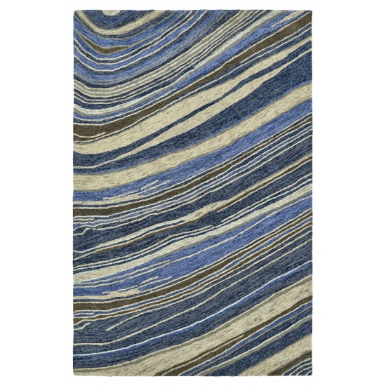 Kaleen Marble Collection Dark Blue Throw Rug 2' x 3'