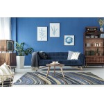 Kaleen Marble Collection Dark Blue Throw Rug 2' x 3'