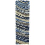 Kaleen Marble Collection Dark Blue Throw Rug 2' x 3'