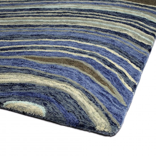 Kaleen Marble Collection Dark Blue Area Rug 3'6" x 5'6"