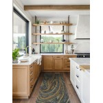 Kaleen Marble Collection Light Denim Throw Rug 2' x 3'