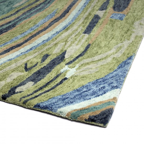 Kaleen Marble Collection Light Green Throw Rug 2' x 3'