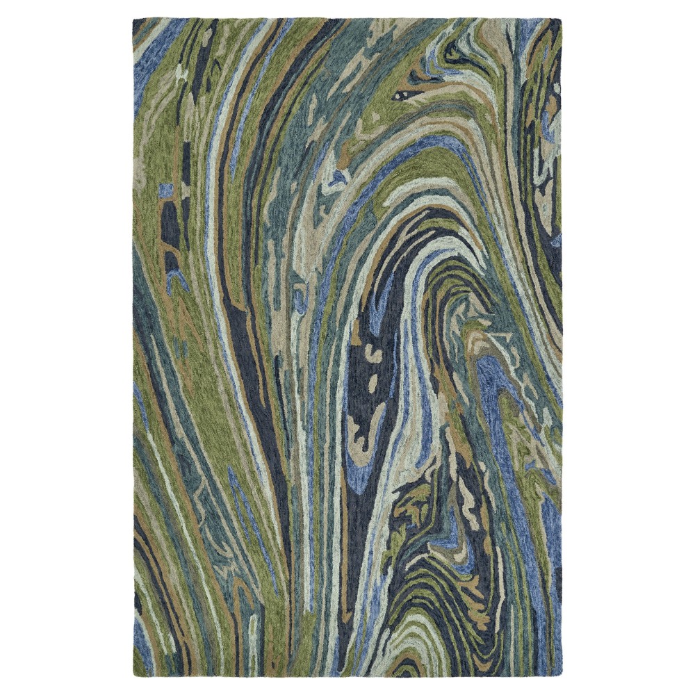 Kaleen Marble Collection Light Green Area Rug 9'6" x 13'