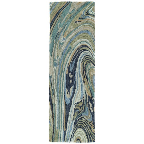 Kaleen Marble Collection Light Green Area Rug 9'6" x 13'