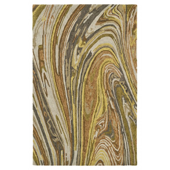 Kaleen Marble Collection Multi Salmon Throw Rug 2' x 3'