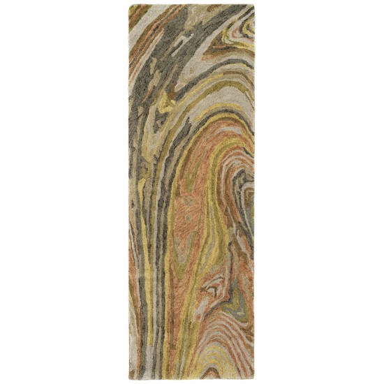 Kaleen Marble Collection Multi Salmon Runner 2'6" x 8'