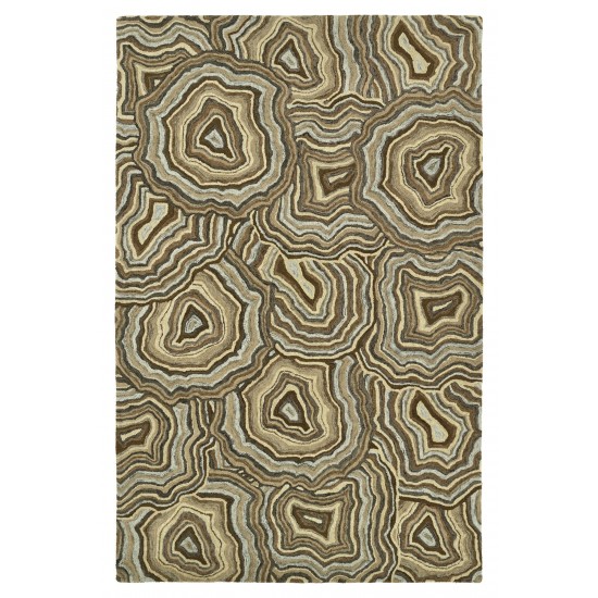 Kaleen Marble Collection Dark Brown Throw Rug 2' x 3'