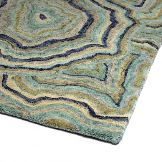 Kaleen Marble Collection Light Teal Area Rug 3'6" x 5'6"