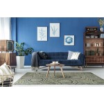 Kaleen Marble Collection Light Teal Area Rug 9'6" x 13'