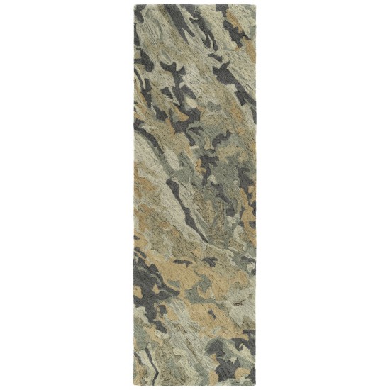 Kaleen Marble Collection Light Sage Runner 2'6" x 8'