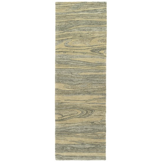 Kaleen Marble Collection Sand Gray Runner 2'6" x 8'