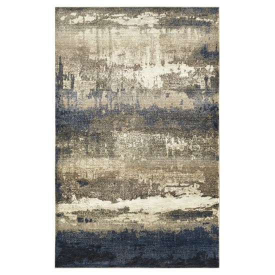 Kaleen Maya Collection Dark Blue Throw Rug 1'10" x 2'6"