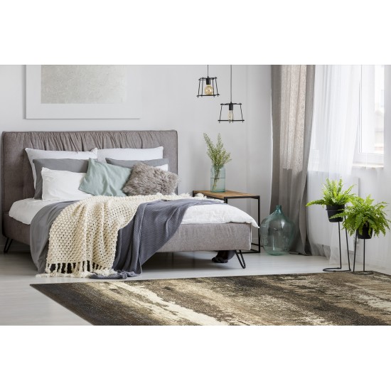 Kaleen Maya Collection Light Brown Area Rug 5'3" x 7'10"
