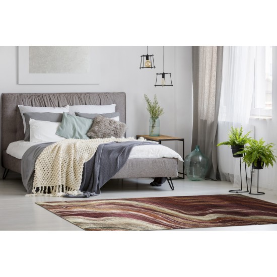 Kaleen Maya Collection Light Cranberry Area Rug 9'6" x 13'1"