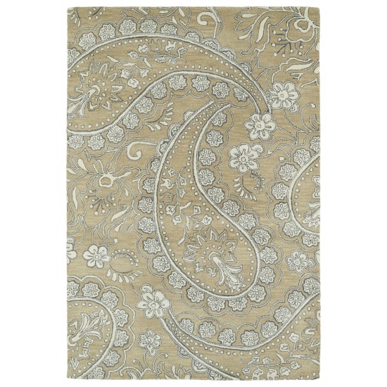 Kaleen Melange Collection Light Camel Throw Rug 2' x 3'