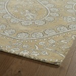 Kaleen Melange Collection Light Camel Throw Rug 2' x 3'