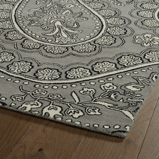 Kaleen Melange Collection Dark Grey Throw Rug 2' x 3'