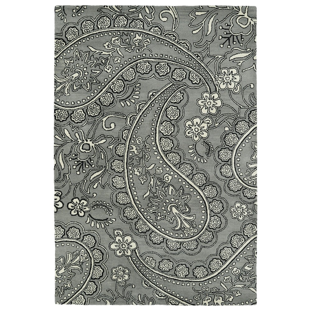 Kaleen Melange Collection Dark Grey Throw Rug 3' x 5'