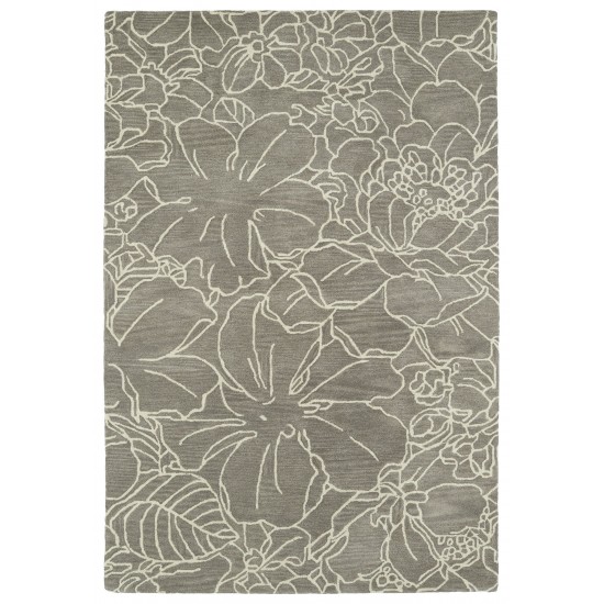 Kaleen Melange Collection Dark Taupe Throw Rug 2' x 3'