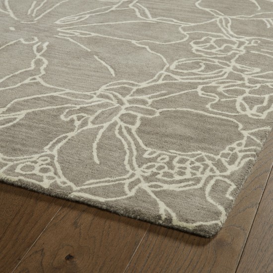 Kaleen Melange Collection Dark Taupe Throw Rug 2' x 3'