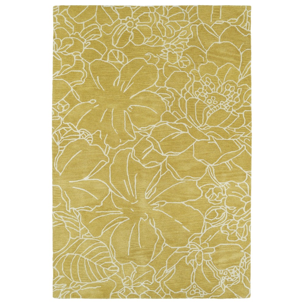 Kaleen Melange Collection Bright Yellow Throw Rug 2' x 3'