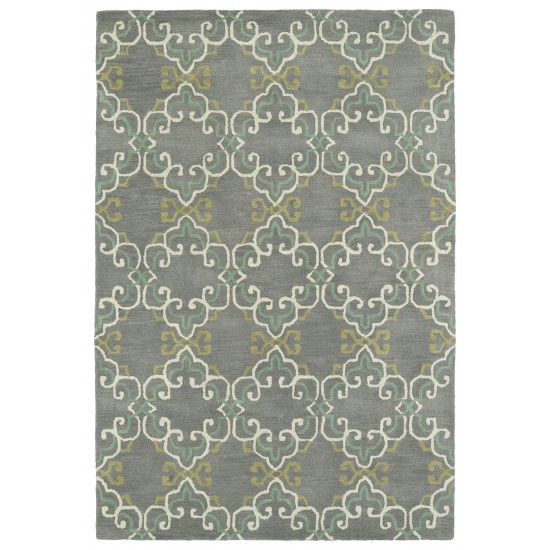 Kaleen Melange Collection Pewter Ivory Throw Rug 2' x 3'