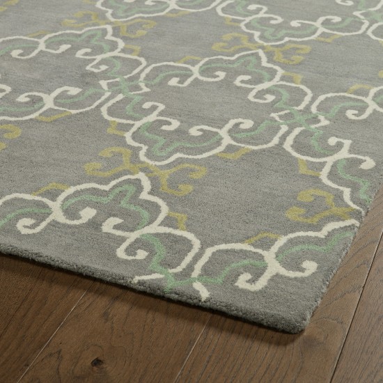 Kaleen Melange Collection Pewter Ivory Throw Rug 2' x 3'