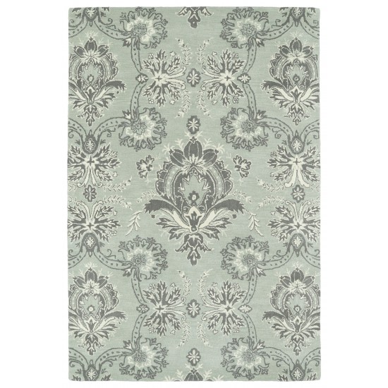 Kaleen Melange Collection Mint Gray Throw Rug 2' x 3'