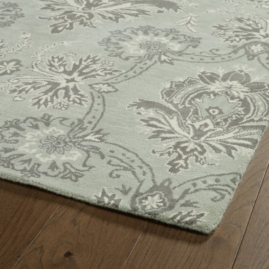 Kaleen Melange Collection Mint Gray Throw Rug 2' x 3'