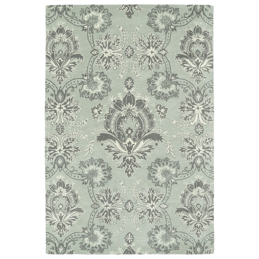 Kaleen Melange Collection Mint Gray Throw Rug 3' x 5'