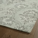 Kaleen Melange Collection Mint Gray Throw Rug 3' x 5'