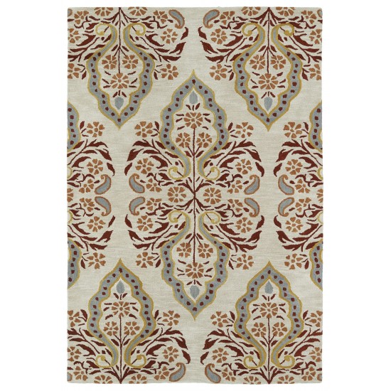 Kaleen Melange Collection Mushroom Brick Throw Rug 2' x 3'