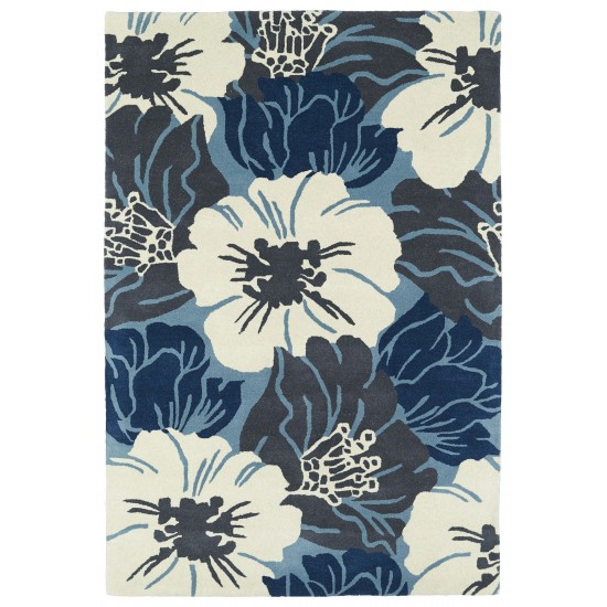 Kaleen Melange Collection Dark Blue Throw Rug 2' x 3'